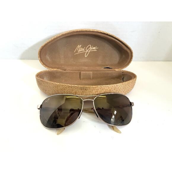 Maui Jim MJ 117-16 Akoni Sunglasses Gold, Polarized, Bronze Lenses, Vintage - Picture 1 of 12